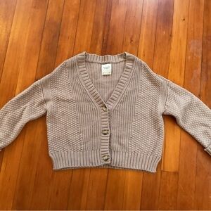 Abercrombie & Fitch Taupe Knit Cardigan